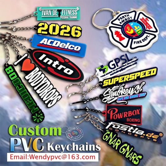 Custom PVC Keychains Customize Soft Rubber Keychain With Design&Logo DIY Silicone Key Chain Personalize Key Tag For Decoration