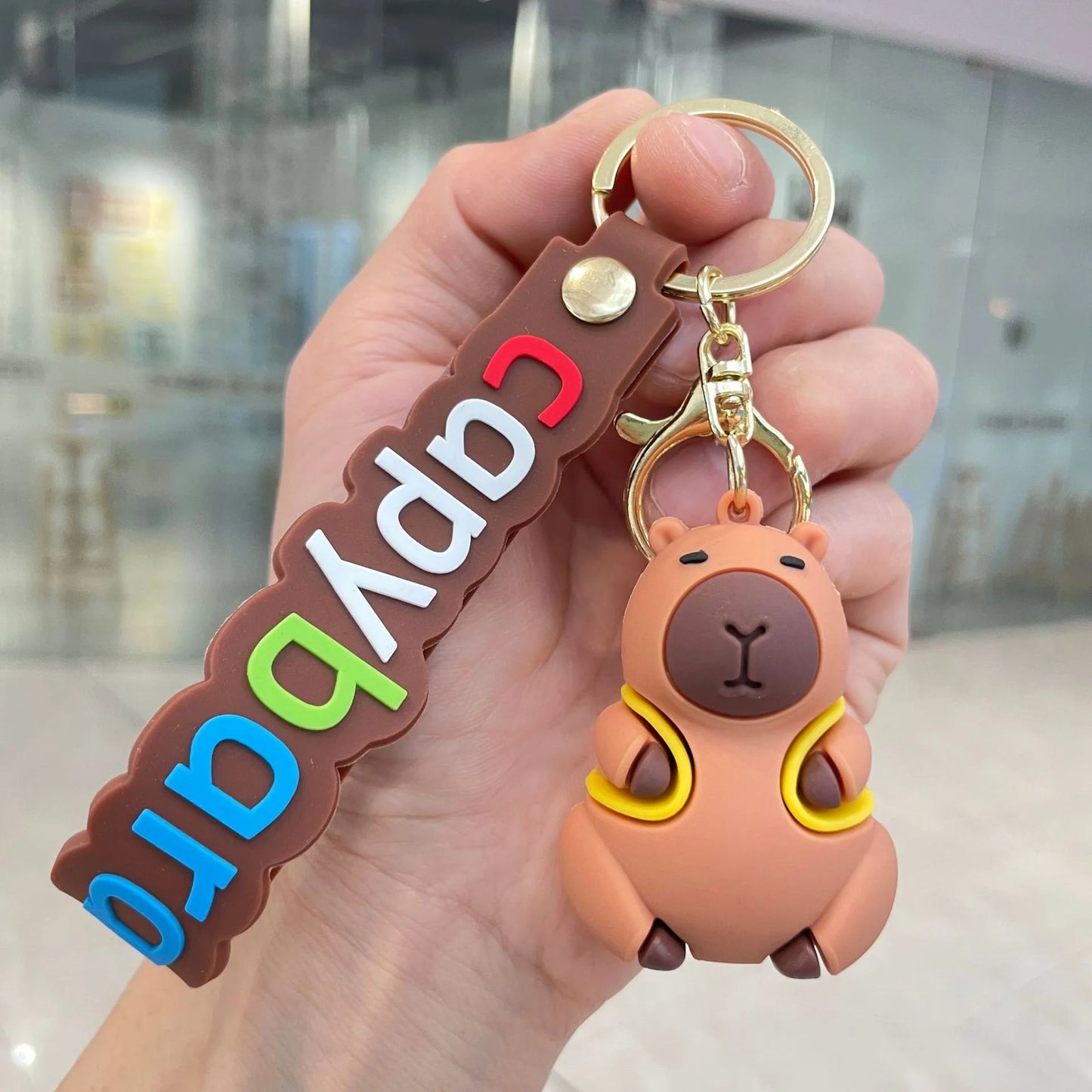 Capybara Rodent Capybara Pvc Pendant PVC Simulation Capybara Capybara Pvc Keychain Cute with Turtle Capibara Anime Keyring