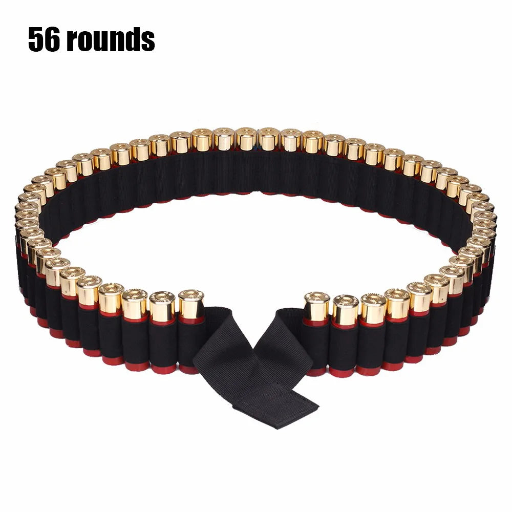 Outdoor Sports 50/56 Rounds Shotgun Belt Tactical 12G Cartridge with Field Shooting Shotgun Storage Belt
