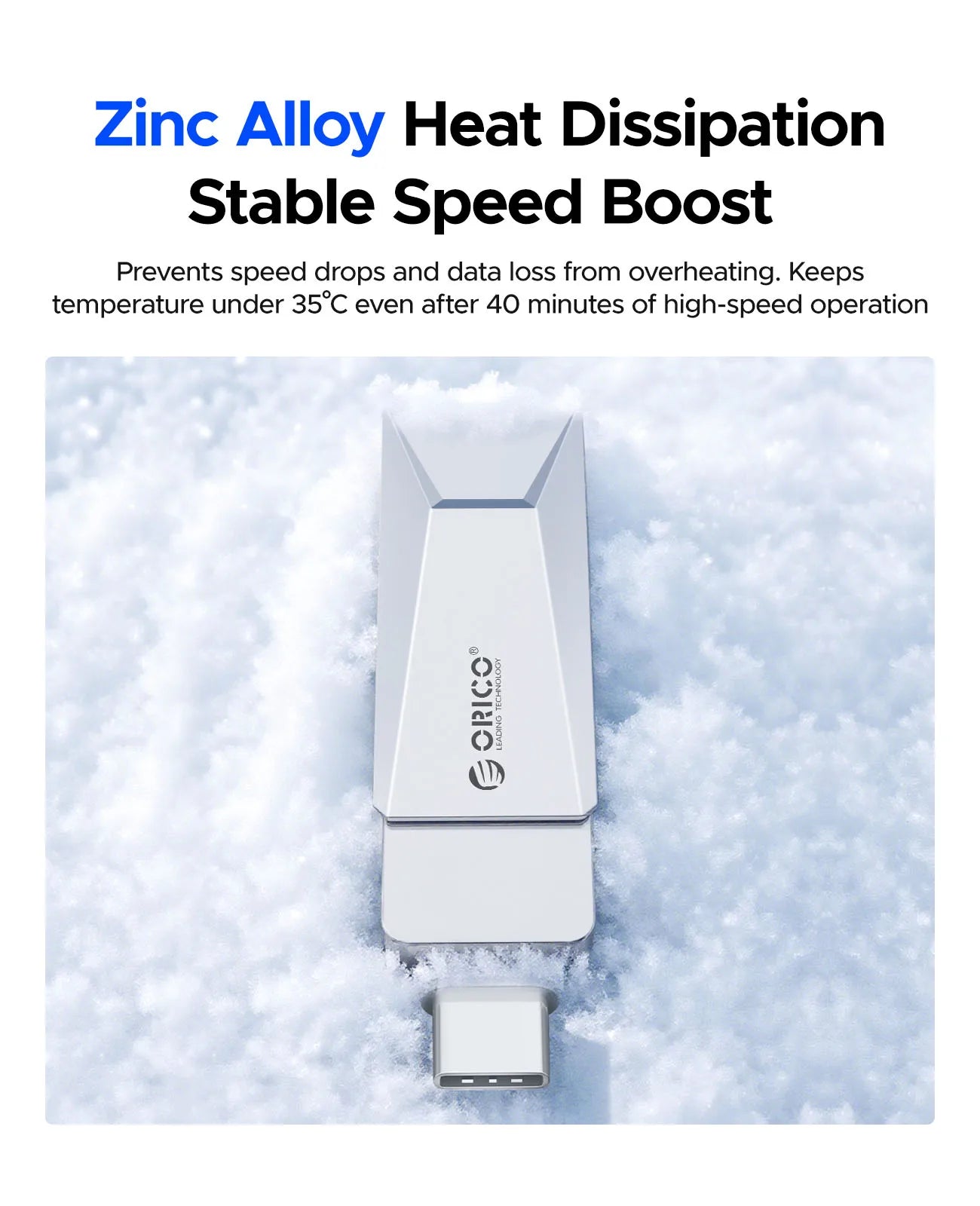 ORICO USB C Flash Drive Dual USB 3.2 Flash Drive Type C + USB A Portable Type-C Flash Drive 2-in-1 USB-C Thumb Drive