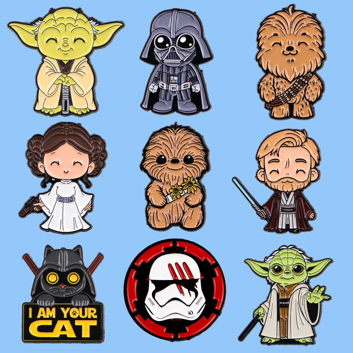 Cool Movie Fighter Enamel Pin Laser Sword Lapel Pin Badge Pins Hats Clothes Backpacks Decoration Jewelry Accessories Kids Gifts