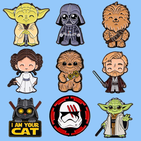 Cool Movie Fighter Enamel Pin Laser Sword Lapel Pin Badge Pins Hats Clothes Backpacks Decoration Jewelry Accessories Kids Gifts