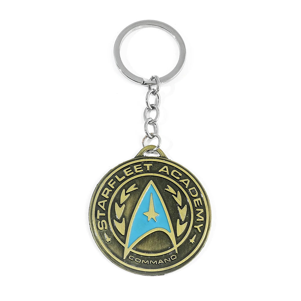 New War Star Trek Keychain Company Logo Metal Communicator Darkness Starfleet Statement Fashion Keychain