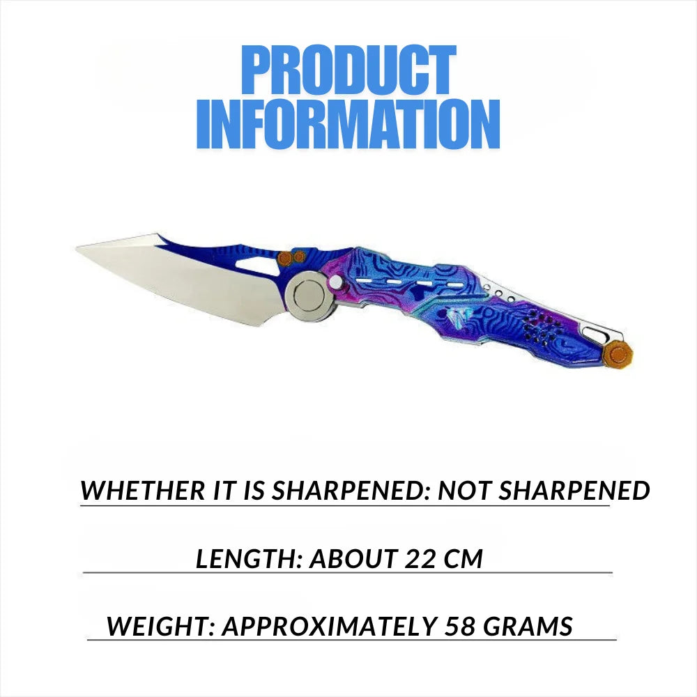 Tactical style decorative knife model, gift for boys, safe collection and stress relief, safe and unsharpened