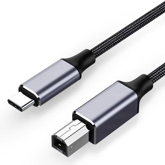 Type C to USB B 3.0 Data Cable USB C Male to USB B Male Adapte Cable For Docking Station External Hard Drivers Scanner Printer