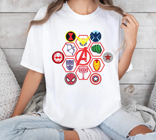 Marvel Avengers Team Shirt Marvel Logo Shirt, Super Hero Shirt Disneyland Family Matching Shirt Marvel Comic