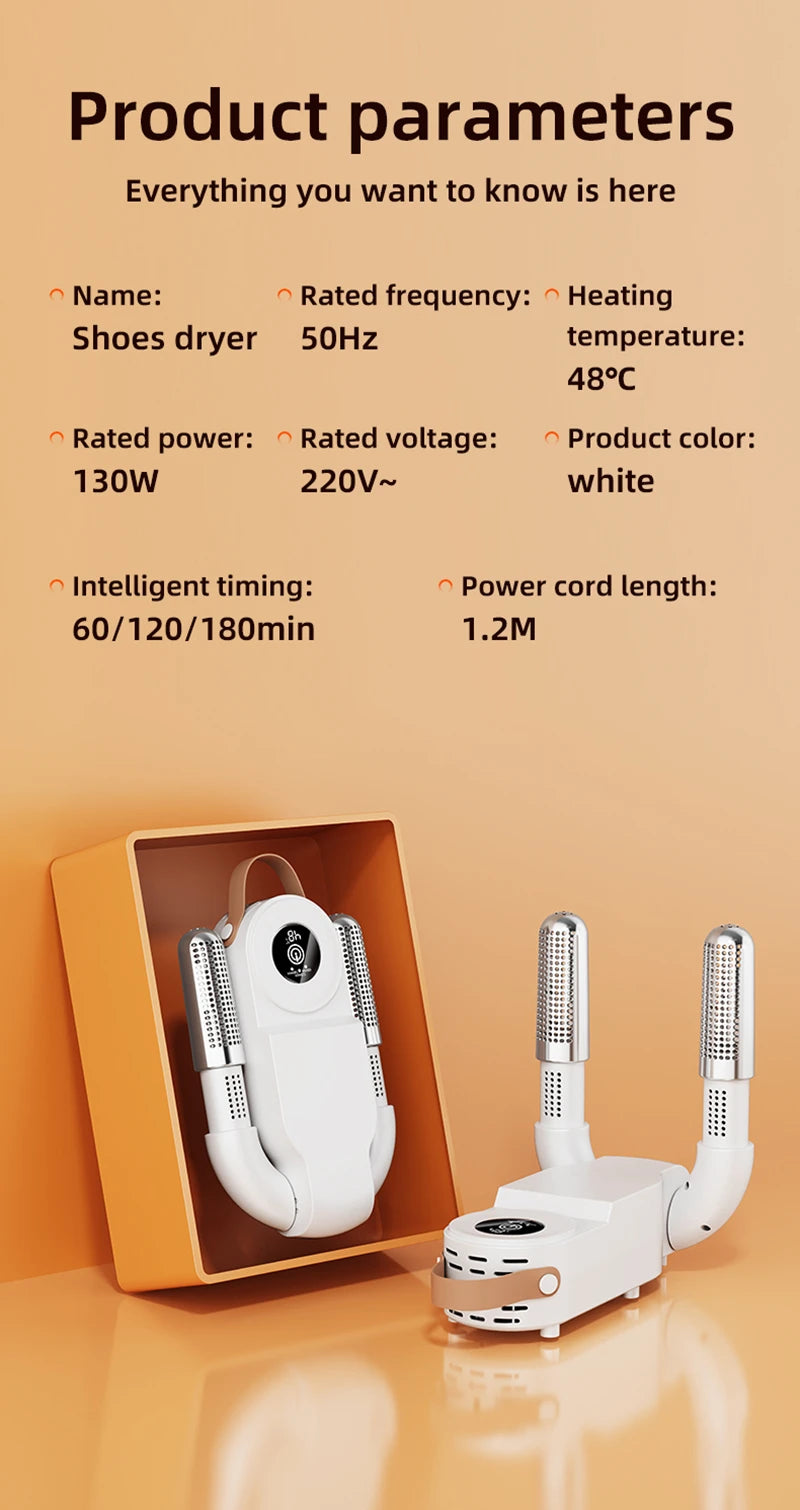 Xiaomi Intelligent Shoe Dryer With Both Dry And Wet Functions Deodorizing And Timed Design Foldable And Quick Drying Shoe Dryer