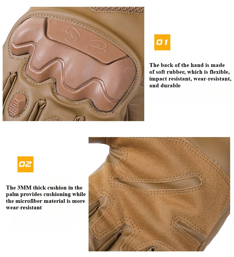 Tactical Gloves for Men's Outdoor Cycling Motorcycle Sports,anti Slip Windproof Wear-resistant Combat Protection Hunting Gloves