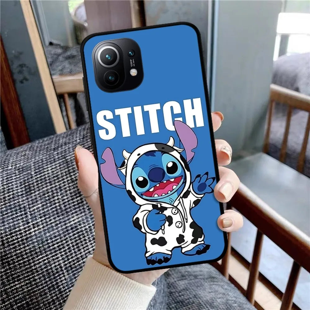 Cartoon S-StitchS Phone Case For Xiaomi Mi 5X 8 9 10 11 12 Lite Pro 10T PocoX3pro PocoM3 Note 10 Pro Lite