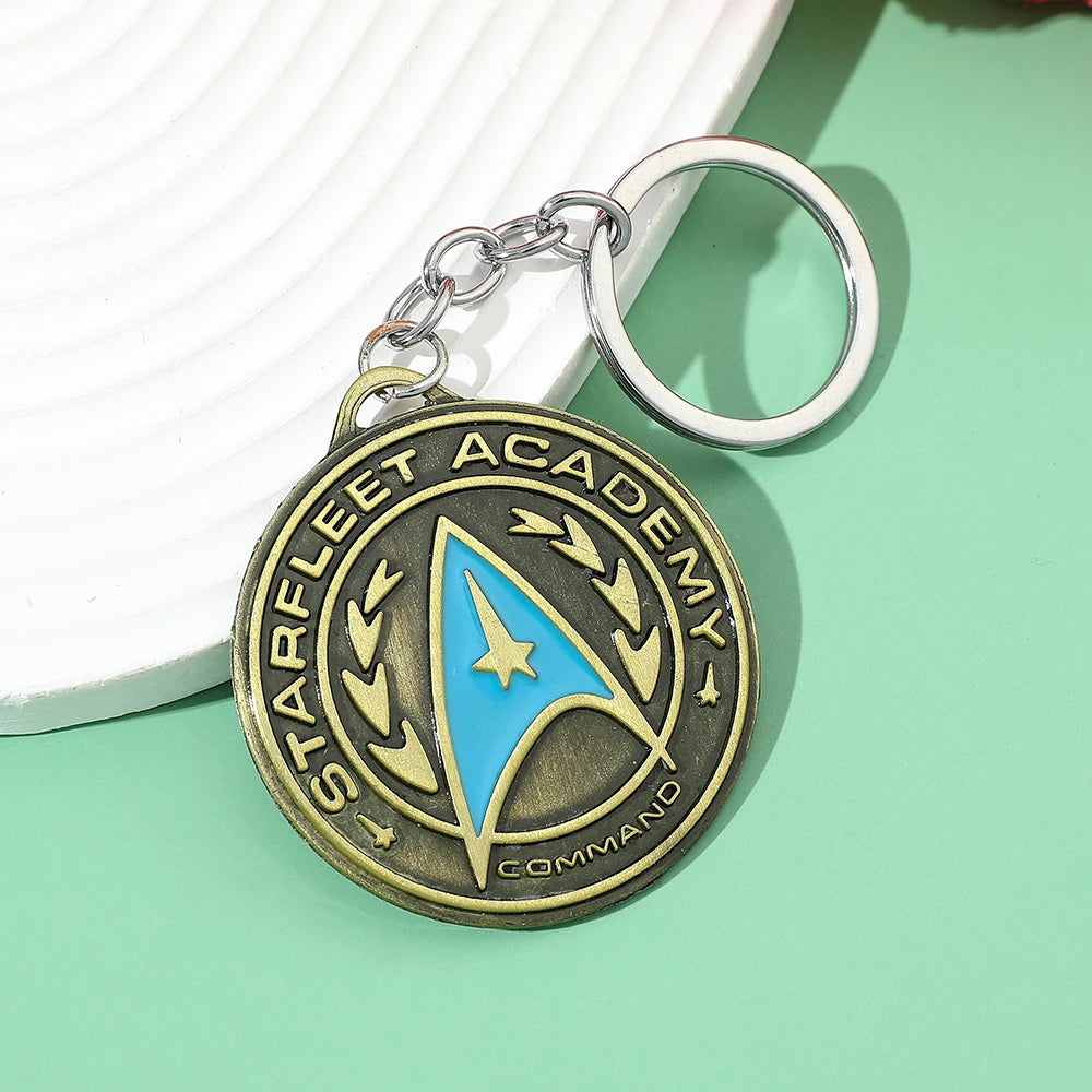 New War Star Trek Keychain Company Logo Metal Communicator Darkness Starfleet Statement Fashion Keychain