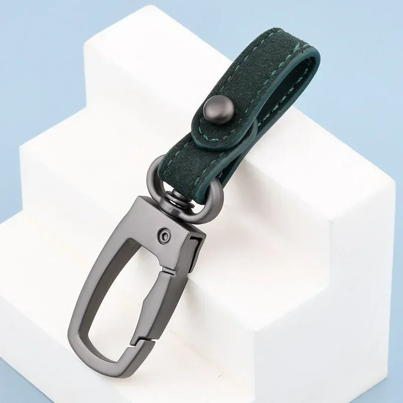 Fashion Handmade Keychain Genuine Leather Keyring DIY Car Keychain Key Holder Keys Organizer Charm Keychain Accessories