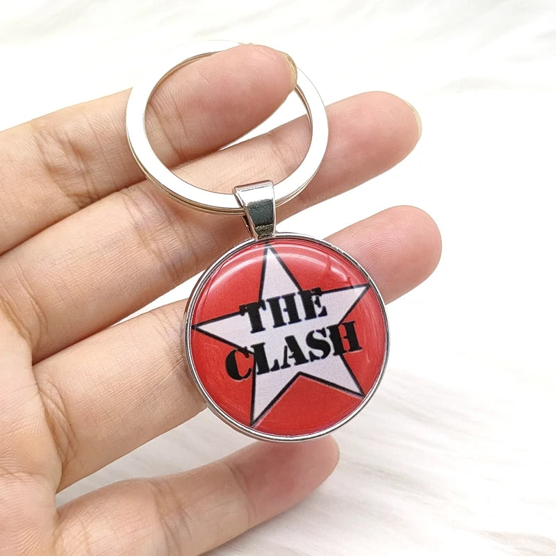 Popular Classic Rock Band Alloy Keychain Fashion Music Singer Song Pendant Key Chain Jewelry Wholesale