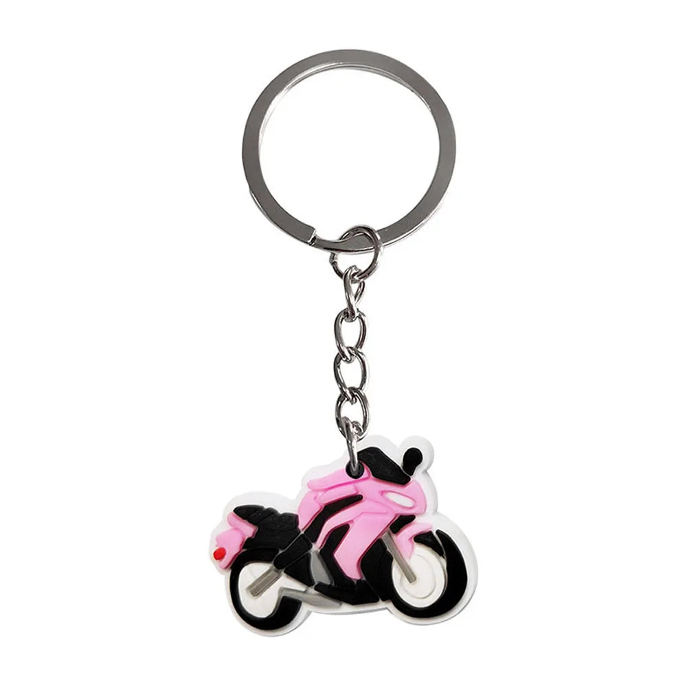 1-9pcs Mini motorcycle pendant, PVC material car keychain, motorcycle pendant, keychain, personalized gift