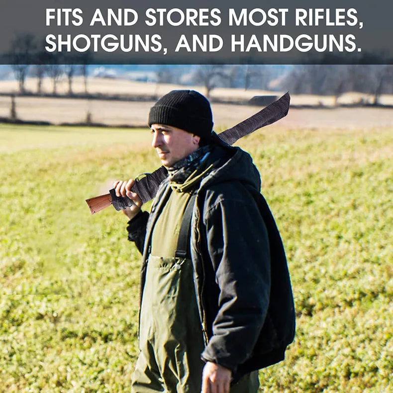 Outdoor Hunting Knitted Gun Socks 54" Polyester Rifle Gun Shooting Fishing Rod Sock Protection Cover Bag Case