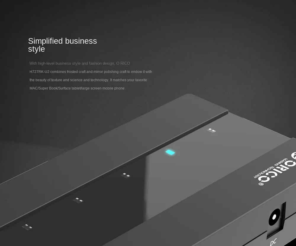 ORICO USB HUB 2.0 Splitter 7-port USB2.0 HUB Hub OTG Adaptador with External Power Supply Suitable for Desktop Laptop Computers