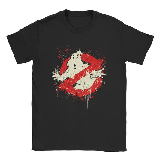 Classic Ghostbuster Movie Print T-Shirts Men Clothes 100% Cotton Summer Short Sleeve Loose Women Tees Harajuku Oversize T Shirt