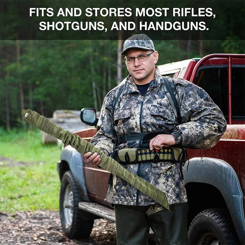 Outdoor Hunting Knitted Gun Socks 54" Polyester Rifle Gun Shooting Fishing Rod Sock Protection Cover Bag Case