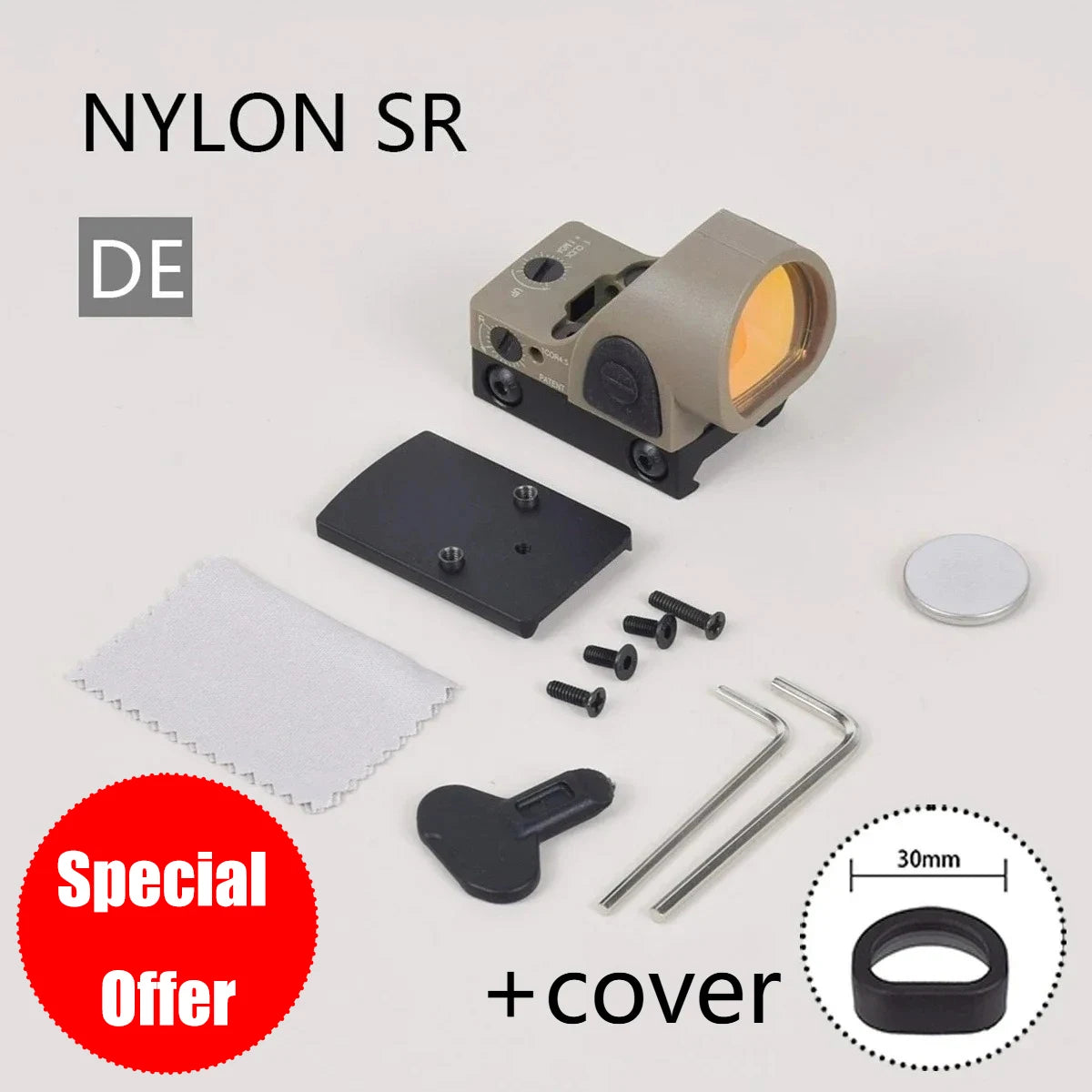 Tactical SR Red Dot Sight Scope Red Dot Optics Riflescope Collimator Fit 20mm Rail RMT Rifle Sight Hunting Airsoft With Logo