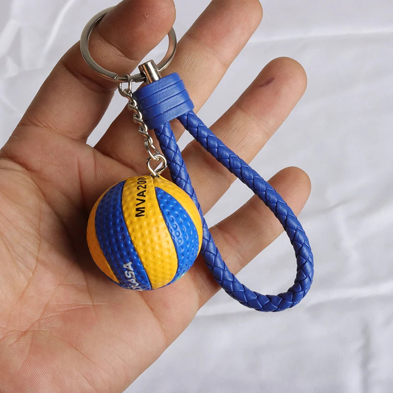1pcs PVC  Volleyball Keychain Ornaments Business Volleyball Men Women Gifts Beach Ball Sport Key Chain  jewelry gift