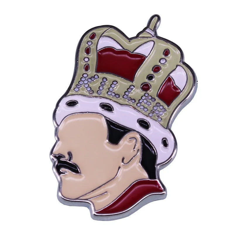 Pin Club | Music CD Rock Enamel Classic Queen Custom Metal Badge High Quality Brooch Hat Clothes Party Accessorie Gift Wholesale