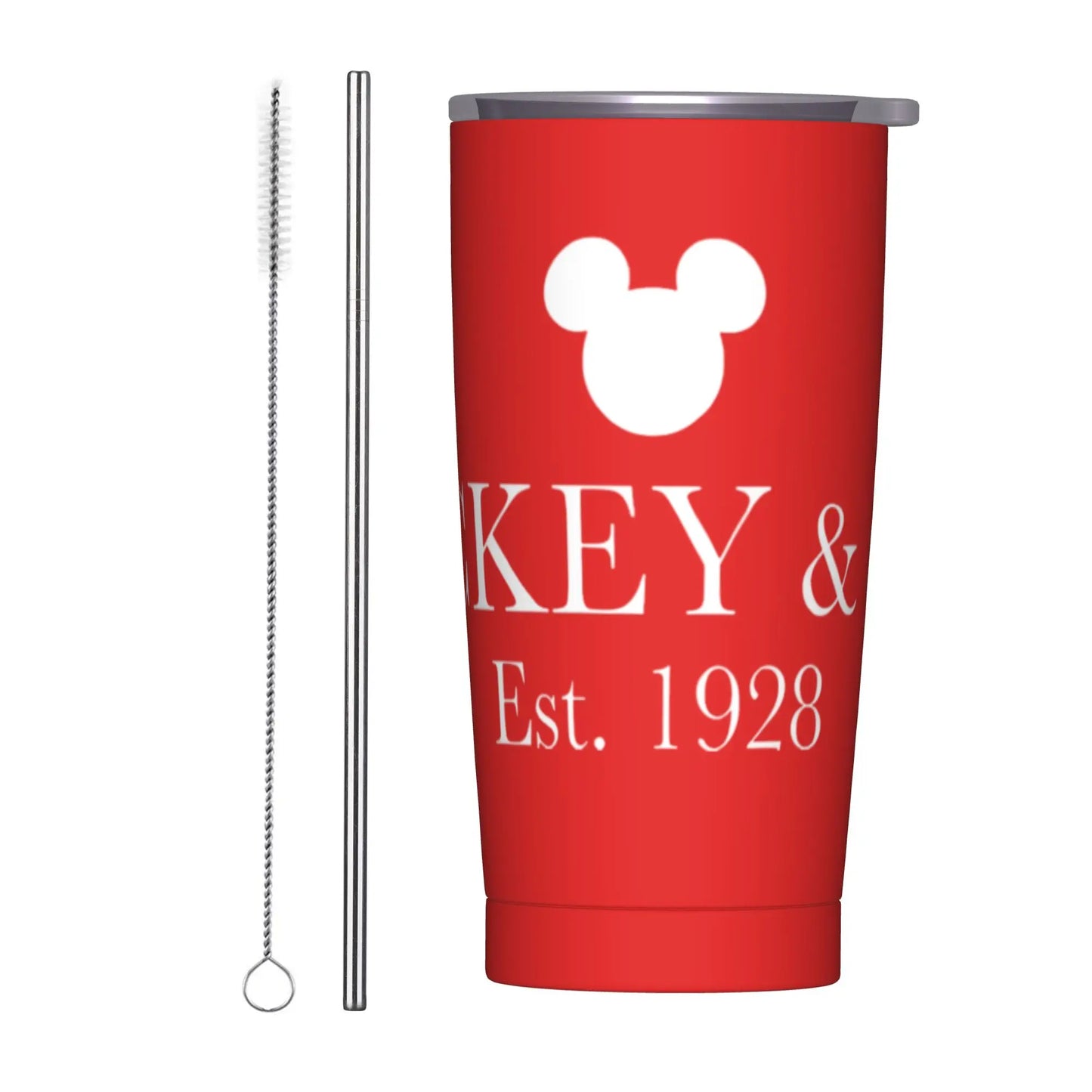 Cartoon Fantasia Mickey Tumbler Vacuum Insulated Magic Wizard Thermal Cup with Lid Straw Office Home Mugs Hot Cold Drink, 20oz