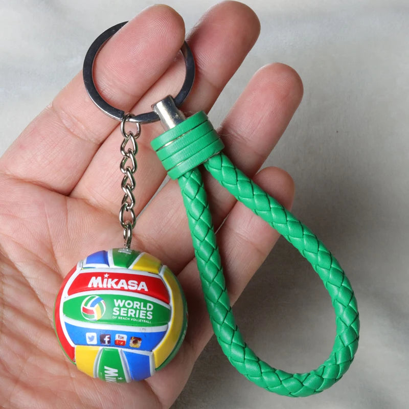 PVC Volleyball Keychain ball toy Sport Key Chain Gift Car Ball Key Holder Ring For Players Men Women Keyring Birthday Gift