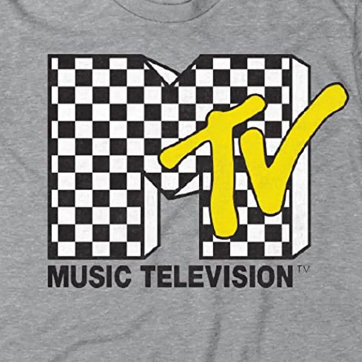 MTV Mens Shirt with Checkerboard  #TBT 1980's 1990'S Clothing  I Want My Music Television TShirt Men Print Streetwear