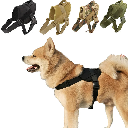 Tactical dog harness patrol harness service dog vest military dog vest working dog vest with handles suitable for large dogs