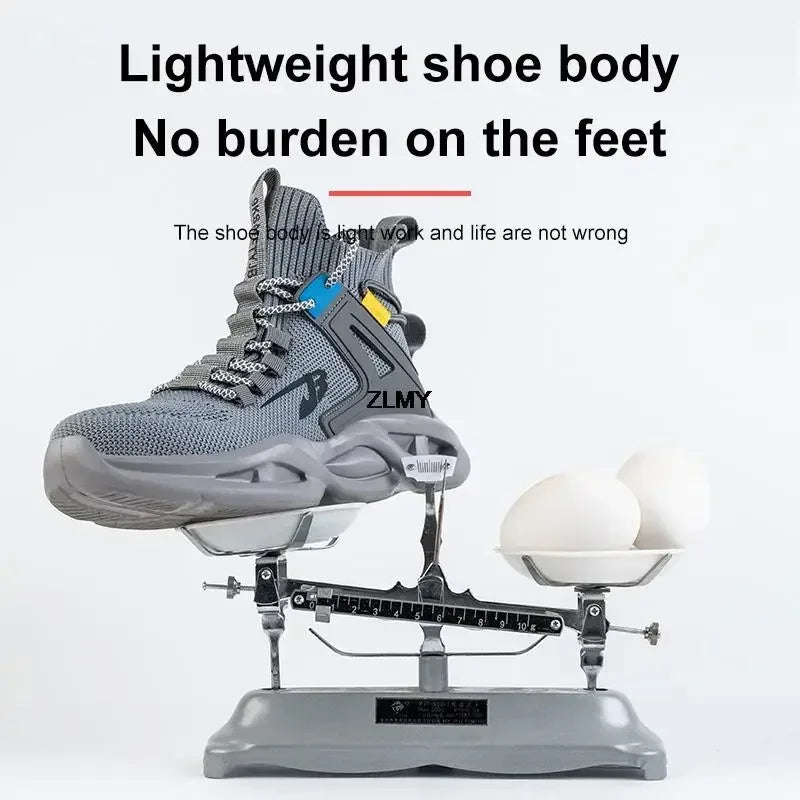 Tactical Boots for Man Breathable Work Safety Boots with Steel Toe Fashion Work Shoes Men Anti-stab Anti-smash Sneaker