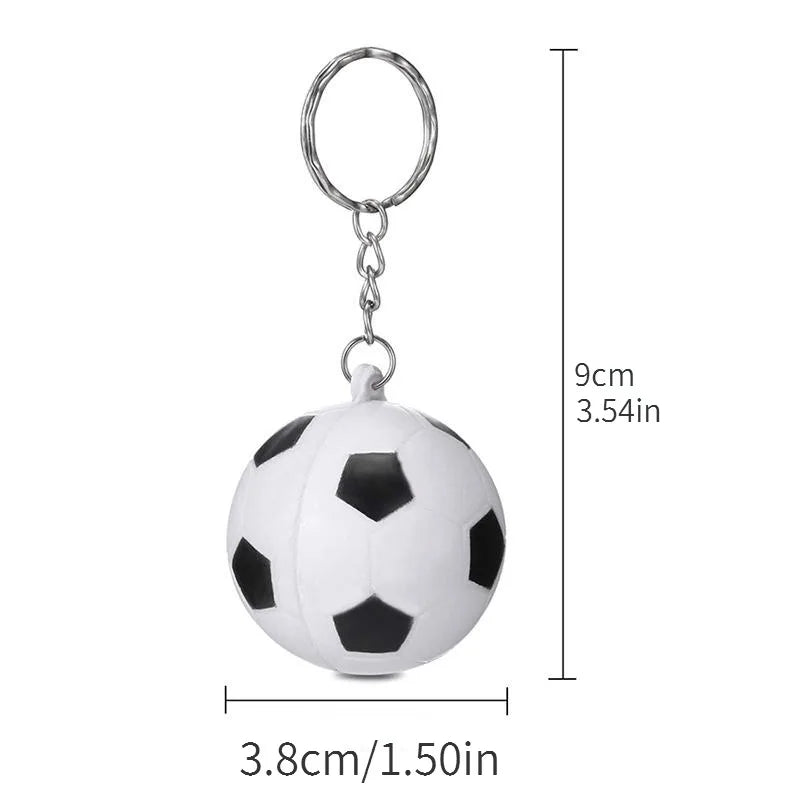 3D Sports Football Keychains Plastic Souvenirs PVC Keyring Men Soccer Fans Keychain Pendant Bag Hanging Decoration Fans Gift
