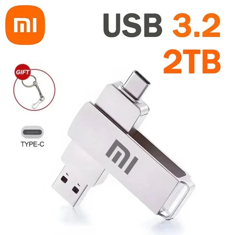 Xiaomi USB 3.2 16TB USB Flash Drive Memory Type-C 2-In-1 8TB 4TB OTG Pendrive 2TB High Speed Flash Disk 1TB For PC Laptop