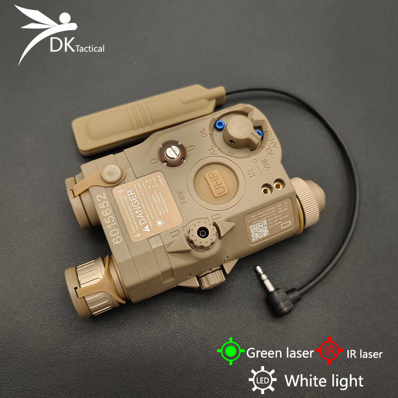 Tactical PEQ15 IR Laser Indicator Red Green Dot/White LED Weapon Laser Fit 20MM Rail Airsoft Outdoor Hunting Aiming Laser