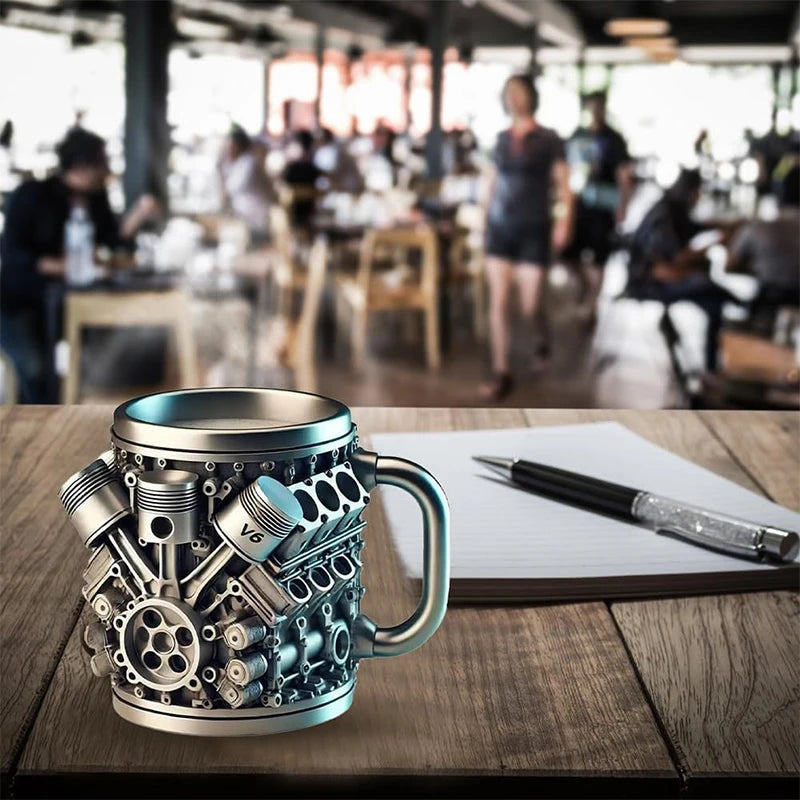 3D Engines Design Mug Engines Stainless Steel Cup Coffee Cup Beer Mugs Funny Drinking Accessories For Home And Office