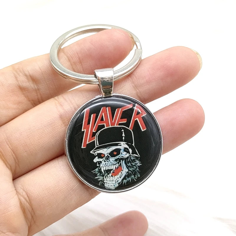 Popular Classic Rock Band Alloy Keychain Fashion Music Singer Song Pendant Key Chain Jewelry Wholesale