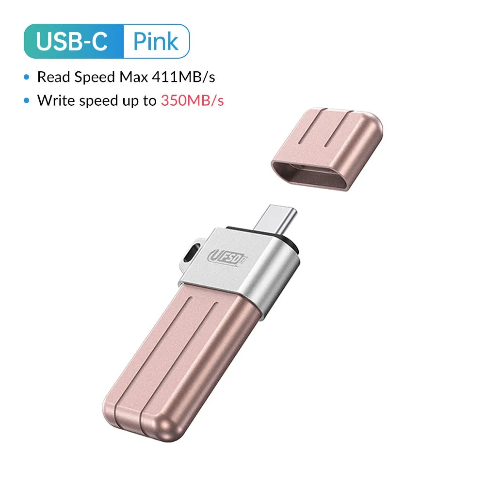 ORICO UFSD All Metal 512GB USB Flash Drive 411MB/S Pen Drives 256GB 128GB 64GB USB Stick Type C Pendrives Memory Stick U Disk