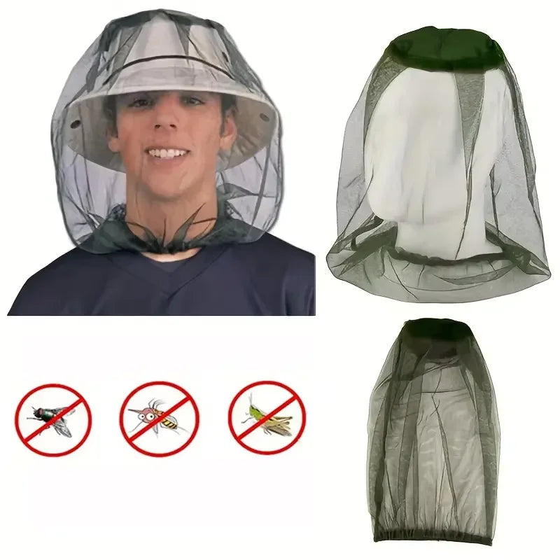 For Hiking Camping Fishing Outdoor Mosquito Head Mesh Nets, Gardening Hat Insect-proof Hat