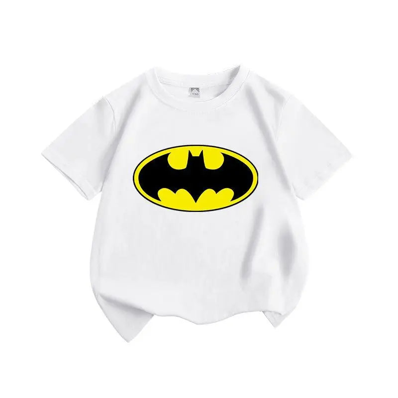 Creative Batman Cool Anime Graphic Print Children's New Simple Fashion Casual Versatile Crew Neck Pullover Short Sleeve T-Shirt
