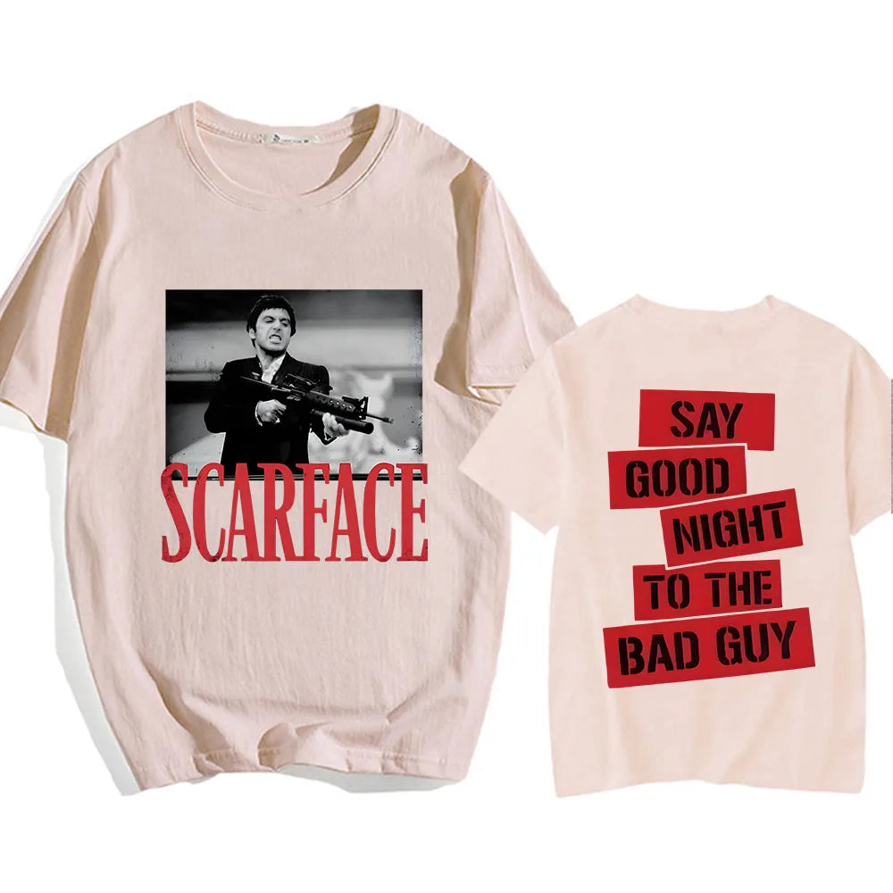 Movie Scarface T-shirts High Quality Cotton Men/Women Tee-shirt Streetwear Hip Hop Casual Harajuku Graphic Tshirt Film Print Tee