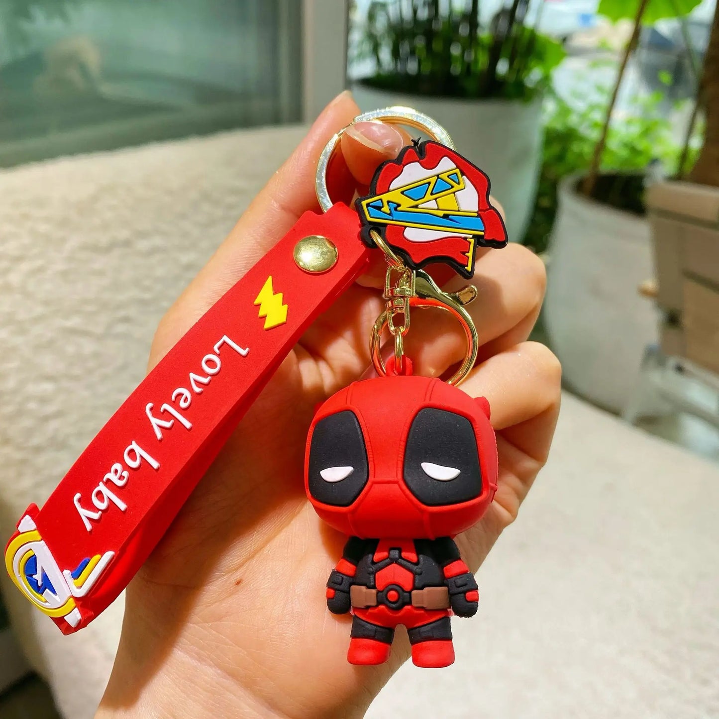 Q Version of The Marvel Series Keychain Cartoon Creative Spider-Man Doll Key Ring Schoolbag Car Key Chain Pendant Student Gifts
