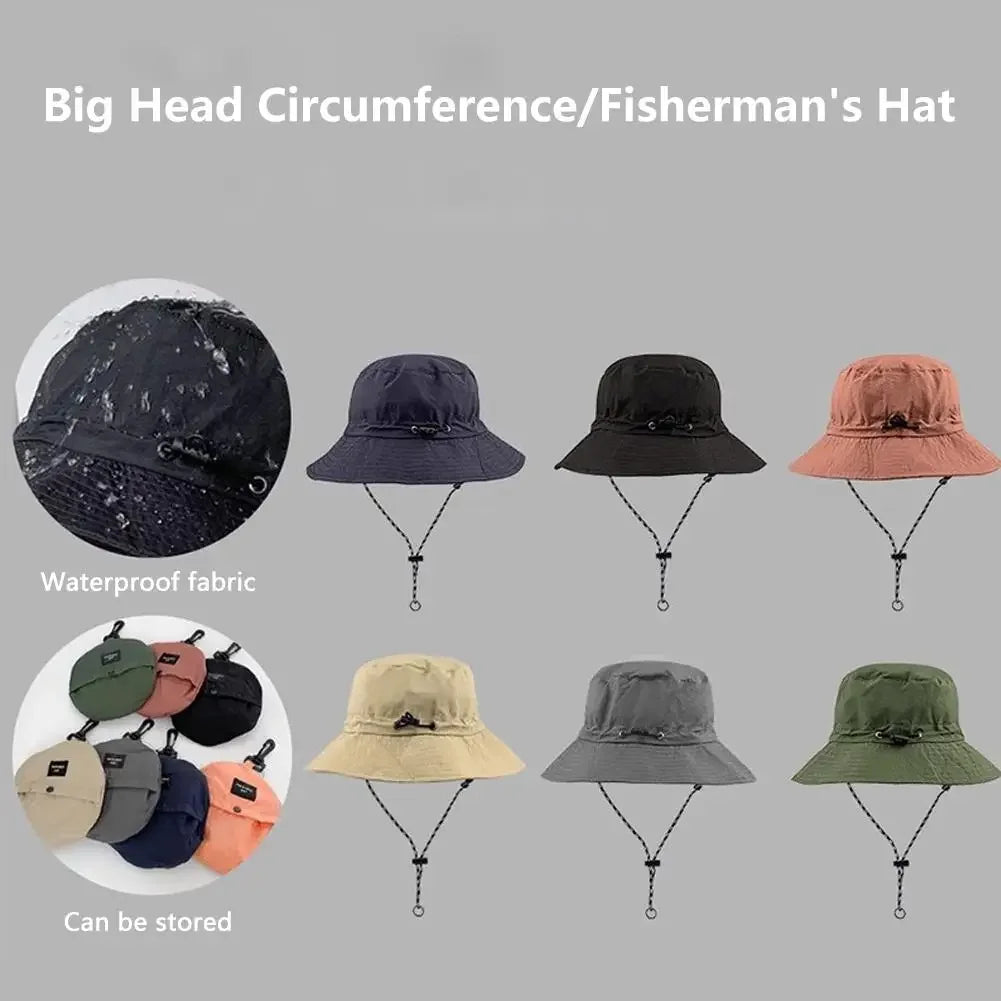 Waterproof Fisherman Hat Women Summer Sun Anti-UV Protection Camping Hiking Mountaineering Caps Men's Panama Bucket Outdoor Hat