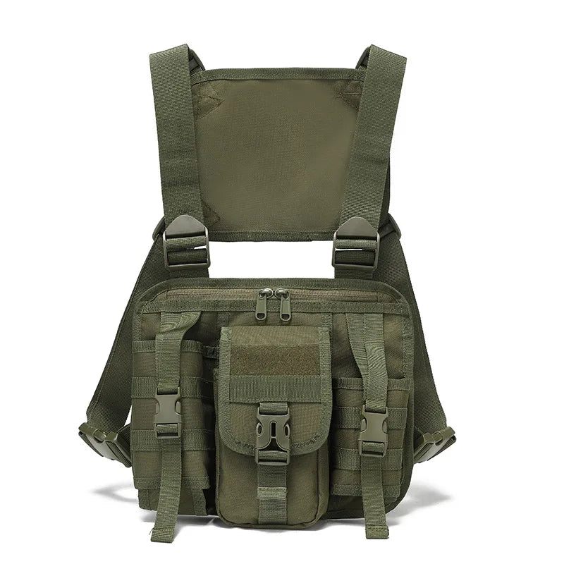 Men's Fishing Chest Bag Tactical Molle Lures Waist Pack Outdoor Hiking Climbing Backpack Large Sports Hunting Vest Fanny Pack