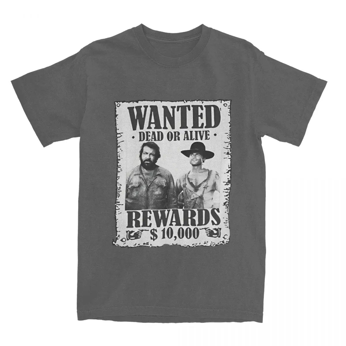 Bud Spencer Terence Hill Wanted Lo Chimavano Epic Movie T-Shirt Actor T Shirts Cotton Tshirt For Men Short Sleeves Casual Tops