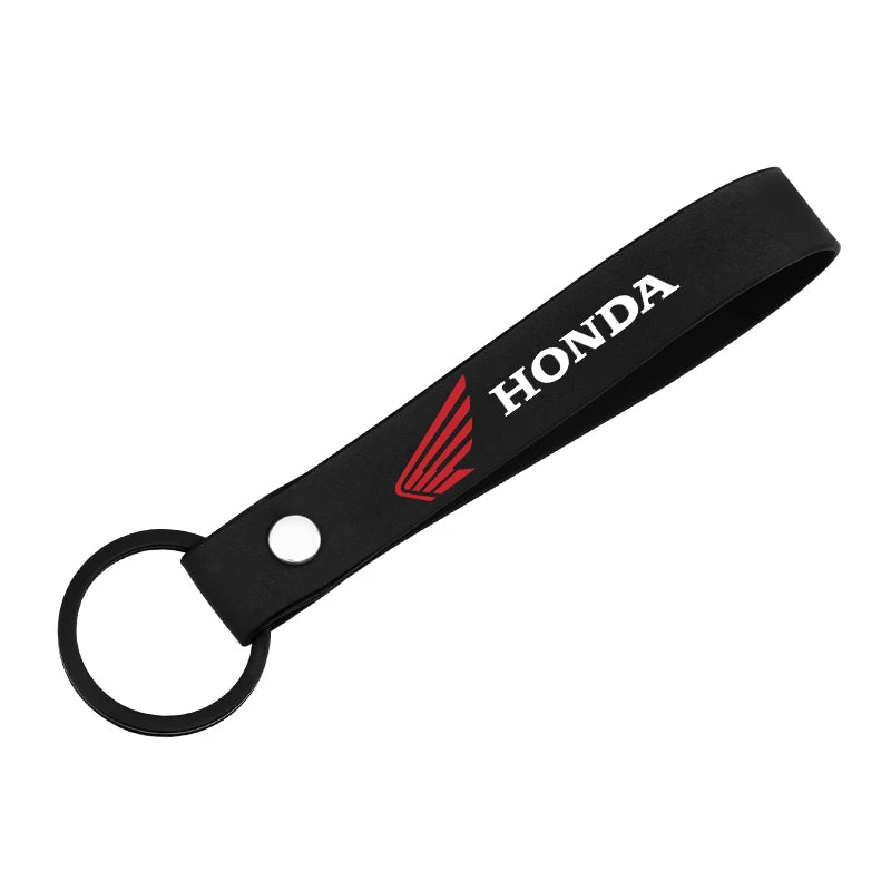 For Honda CB400 CB650F CBF CBR250RR CRF SH300 NC750 Motorcycle Keychain Keyring Suede Leather Keyring Key Chain Accessories