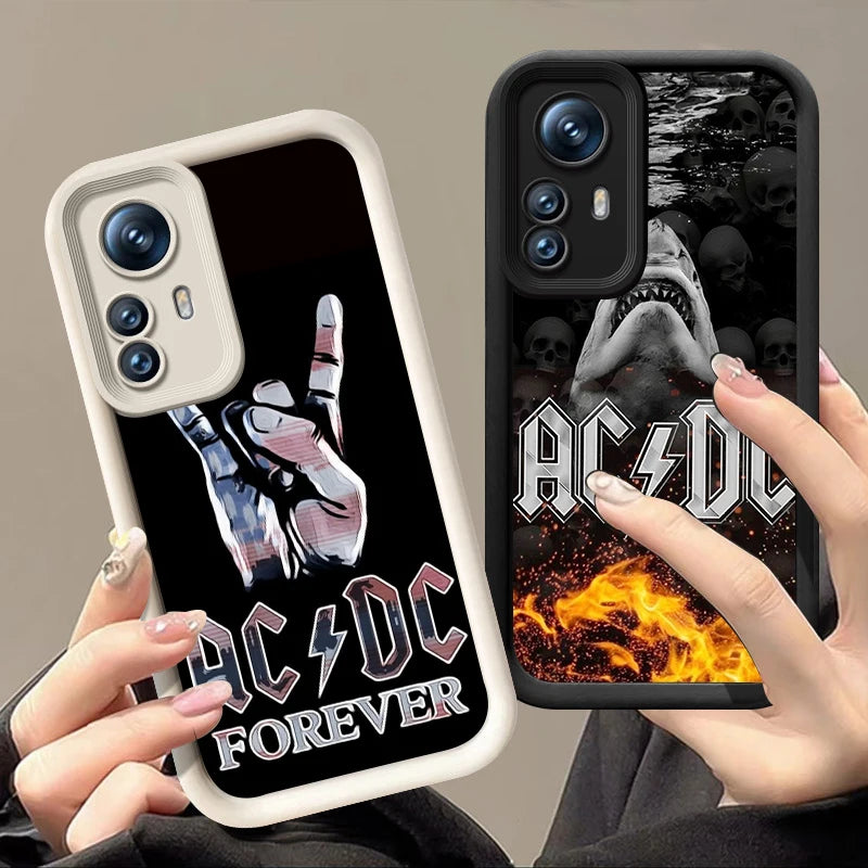 Rock Band A-Ac Music D-Dc Phone Case For Xiaomi 11 12 13 Lite 12T 13T 14T Pro Redmi A1 A2 Plus A3 9A 9C 9T 10C 12C 13C 5G 14C