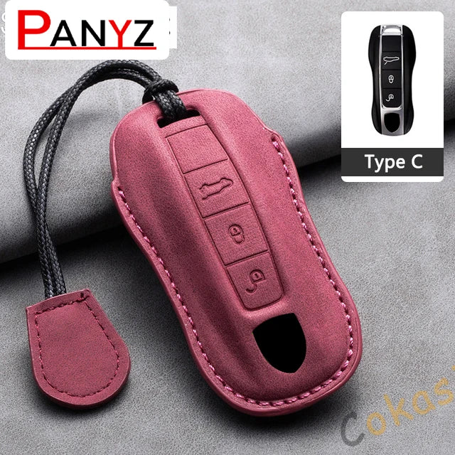 For Porsche Cayenne 718 MACAN Panamera 911 Boxster Keychain Accessories Car Key Case Covers Smart Remote Protection Shell Holder