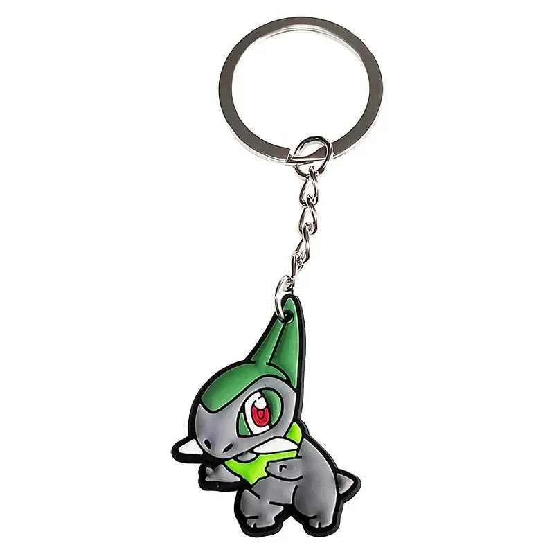 Cartoon Pokemon Pikachu Keychain Silicone Funny Keyring Bag Pendant Couple Car Keyholder Creative Bag Charm Accessories Gift