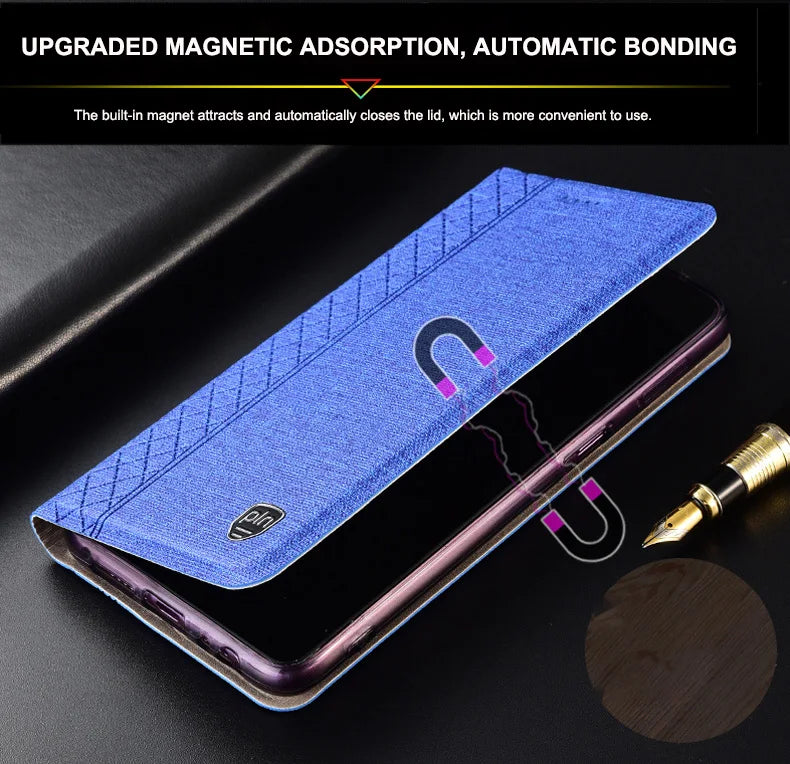Luxury Cloth Leather Magnetic Flip Phone Case For XiaoMi Mi Mix 2 2s 3 4 Mi Max 2 3 4 Pro With Kickstand Cover