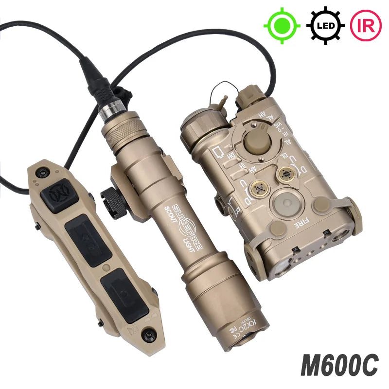 Tactical Metal NGAL Red Dot Green Blue Indicator Surefir M300A M600C Dual Function Switch Fit 20mm Rail Airsoft Hunting Laser