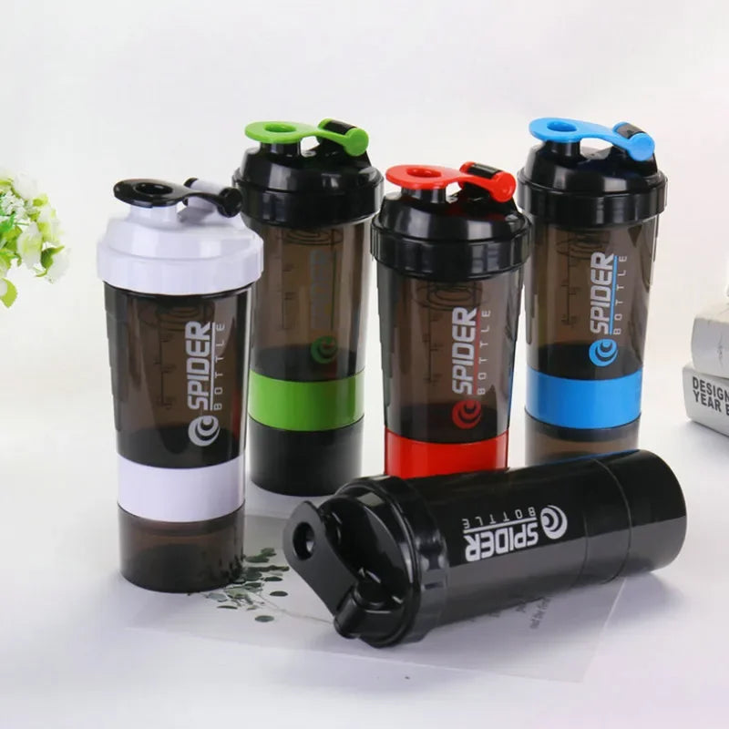 600ml Useful Plastic Sport Gym Protein Powder Shaker Mixer Cup Bottle