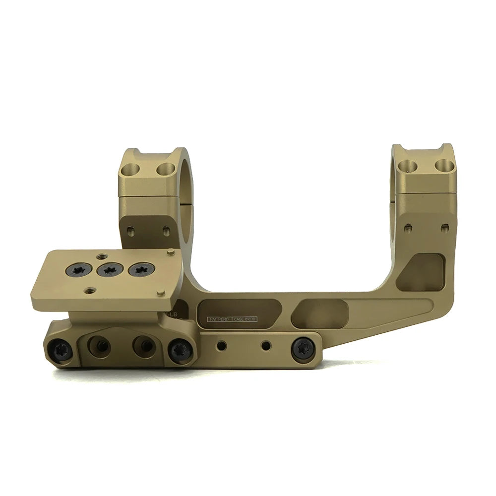 Tactical Fast  LPVO Scope Mount 30mm Tube With Offset Mount Plate For Red Dot Sight ,FDE And Black Color